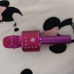 Pink karaoke microphone